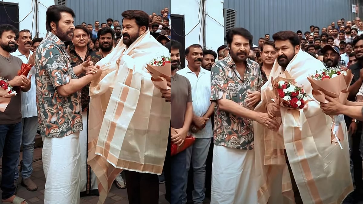 'പ്രിയപ്പെട്ട ലാലുവിന്...'; പാട്രിയറ്റ് ലൊക്കേഷനിൽ മോഹൻലാലിന് ആദരം