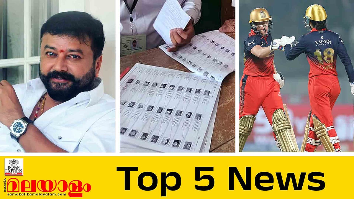 ജയറാമിനെ ചോദ്യം ചെയ്തു, വോട്ടുചേർക്കാൻ ഇന്നുകൂടി അവസരം; ഇന്നത്തെ 5 പ്രധാന വാർത്തകൾ