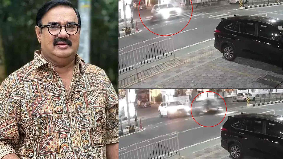 നടന്റെ കാറിലേക്ക് അതിവേ​ഗത്തിൽ വന്നിടിച്ച് ബൈക്ക്; സിസിടിവി ദൃശ്യങ്ങൾ പുറത്ത് ( വീഡിയോ)