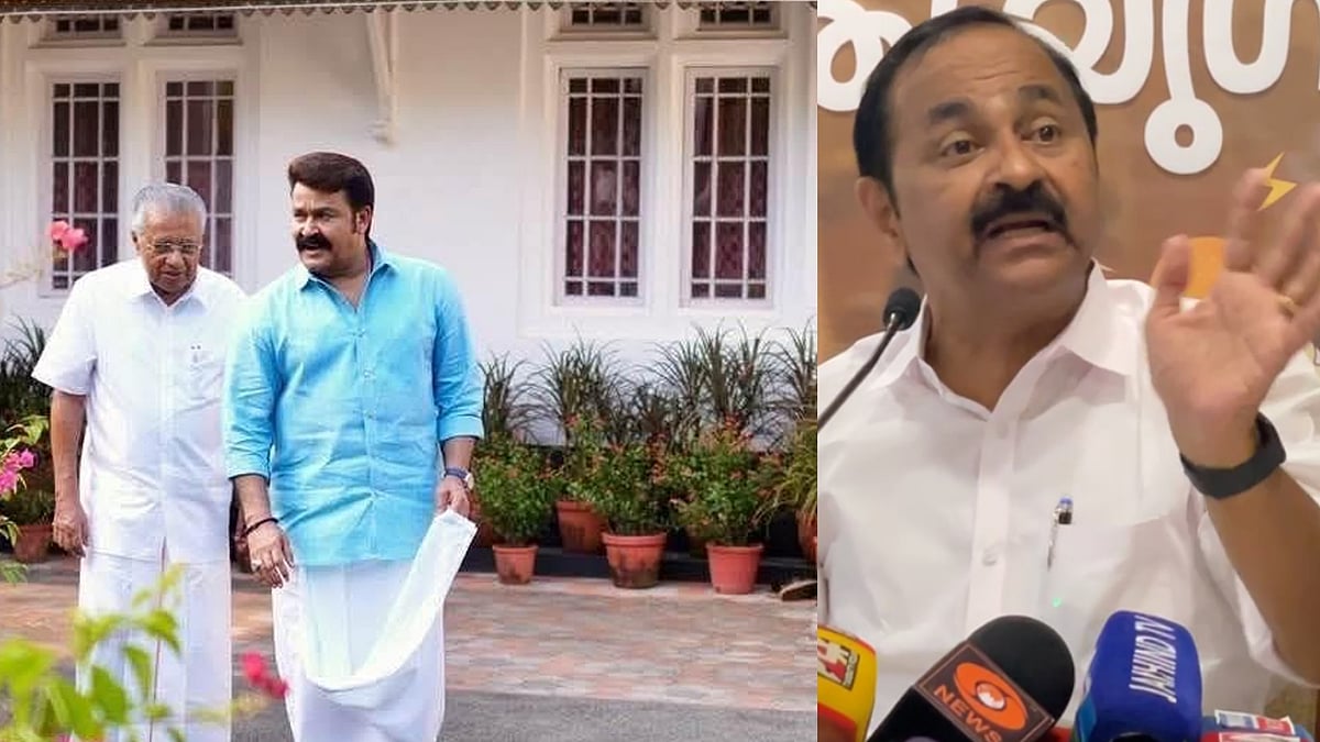 'മുഖ്യമന്ത്രി ഒന്നു ചിരിച്ചല്ലോ?;  സമയമായെന്ന് പറഞ്ഞ് എഴുന്നേല്‍ക്കാറാണല്ലോ പതിവ്; മോഹന്‍ലാലിനോട് എങ്കിലും പറയട്ടെ'