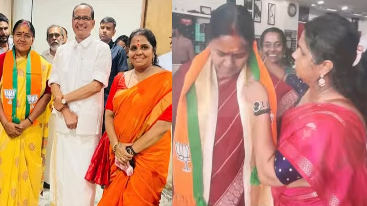 വോട്ടര്‍ക്ക് പണം നല്‍കിയ യുവതി ശോഭയ്‌ക്കൊപ്പമുള്ള ചിത്രങ്ങള്‍ പുറത്തുവിട്ട് കോണ്‍ഗ്രസ്, വിവാദം കത്തുന്നു