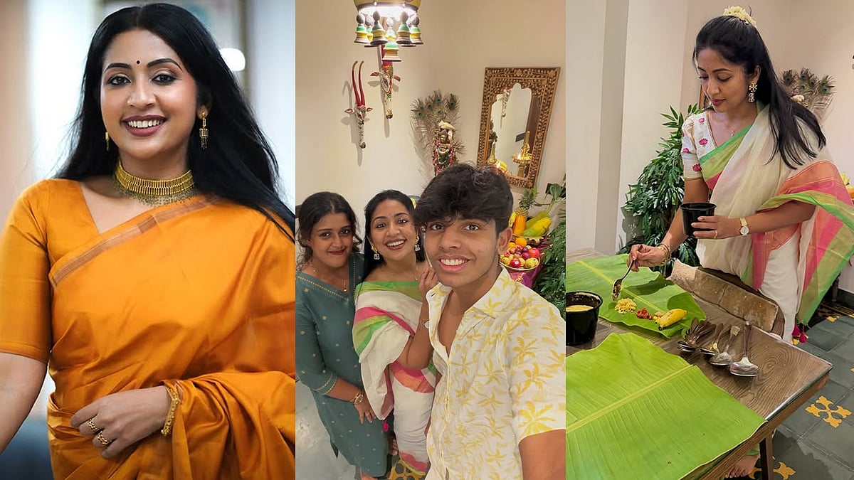 'ഇവരുടെ അമ്മായിയമ്മ അല്ലേ കുറച്ചു ദിവസം മുൻപ് മരിച്ചത്'; വിഷു ആഘോഷത്തിന് പിന്നാലെ നവ്യക്കെതിരെ വിമർശനം