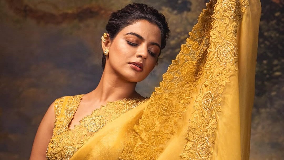 രവി വർമ ചിത്രത്തിലെന്ന പോലെ നിഖില; അതിമനോഹരമെന്ന് ആരാധകർ