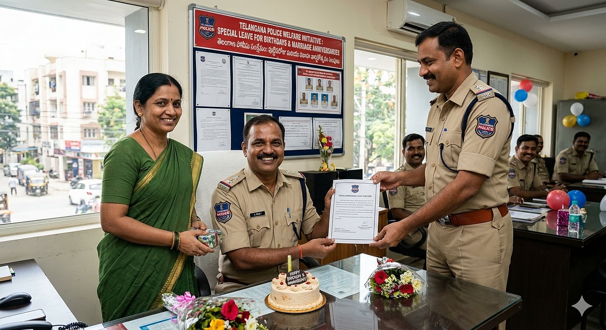 വിവാഹവാര്ഷികവും ജന്മദിനവും കുടുംബത്തിനൊപ്പം ആഘോഷമാക്കാം; പൊലീസുകാര്ക്ക് പ്രത്യേകം അവധിയുമായി തെലങ്കാന
