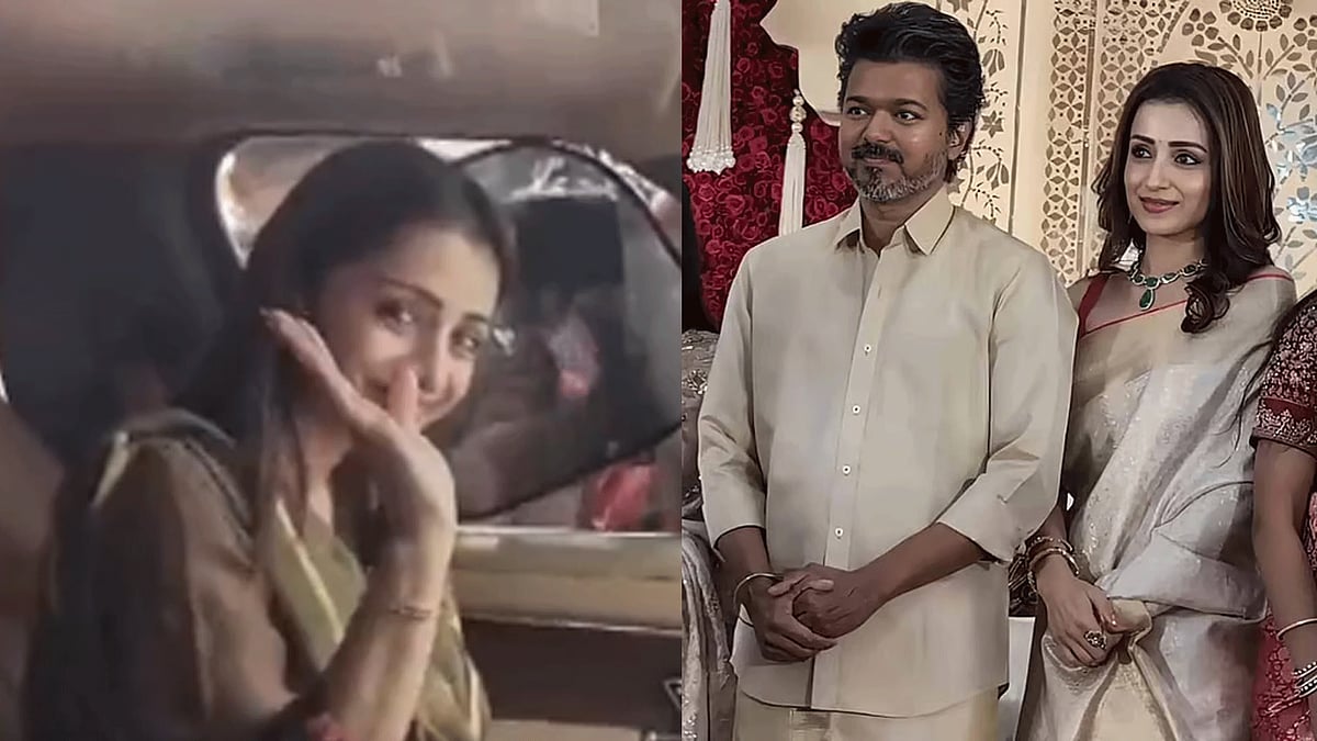 തമിഴകം പിടിച്ച് വിജയ്;  ആഘോഷിക്കാന്‍ താരത്തിന്റെ വീട്ടിലേക്ക് ഓടിയെത്തി തൃഷ, വിഡിയോ 