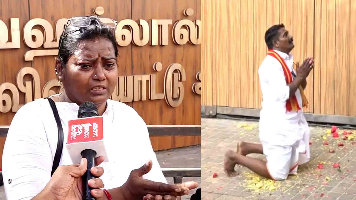 'കഷ്ടമായിരിക്ക്, ഒന്നുമേ ഇങ്ക ഇല്ലിയേ....'; വിജയ്‌യുടെ സത്യപ്രതിജ്ഞ കാണാനെത്തി, നിരാശരായി പൊട്ടിക്കരഞ്ഞ് ടിവികെ അനുയായികൾ (വീഡിയോ)