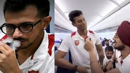 വിമാനത്തിലിരുന്ന് ചഹലിന്റെ പുകവലി; അർഷ്‌ദീപിൻറെ വ്ലോഗിൽ കുടുങ്ങി, ഒടുവിൽ വിലക്ക് (വിഡിയോ)