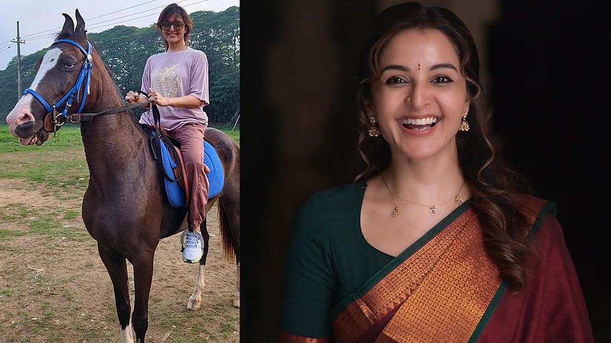 പുലർച്ചെ അഞ്ച് മണിക്ക് ബൈക്കിലെത്തും; ആലുവ മണപ്പുറത്ത് കുതിര സവാരി പഠിച്ച് മഞ്ജു വാര്യർ 