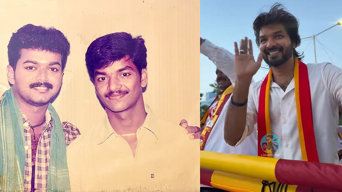 ഭ​ഗവതിയിൽ വിജയ്‌യുടെ തമ്പി, സത്യപ്രതിജ്ഞാ ചടങ്ങിലും തൊട്ടരികിൽ; 'ജയ് ആണ് ഇനി കുട്ടി ​ദളപതി'യെന്ന് ആരാധകർ