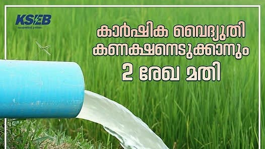 രണ്ട് രേഖകൾ ഹാജരാക്കിയാൽ മതി; കാർഷിക വൈദ്യുതി കണക്ഷൻ എടുക്കാം