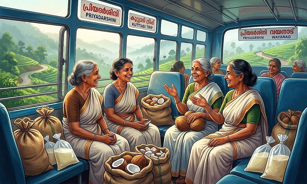 'ടിക്കറ്റില്ല... തേങ്ങയുണ്ട്'; പ്രിയദര്‍ശിനി ബസിലെ കുറ്റ്യാടി യാത്രയുടെ ലാഭക്കണക്ക്