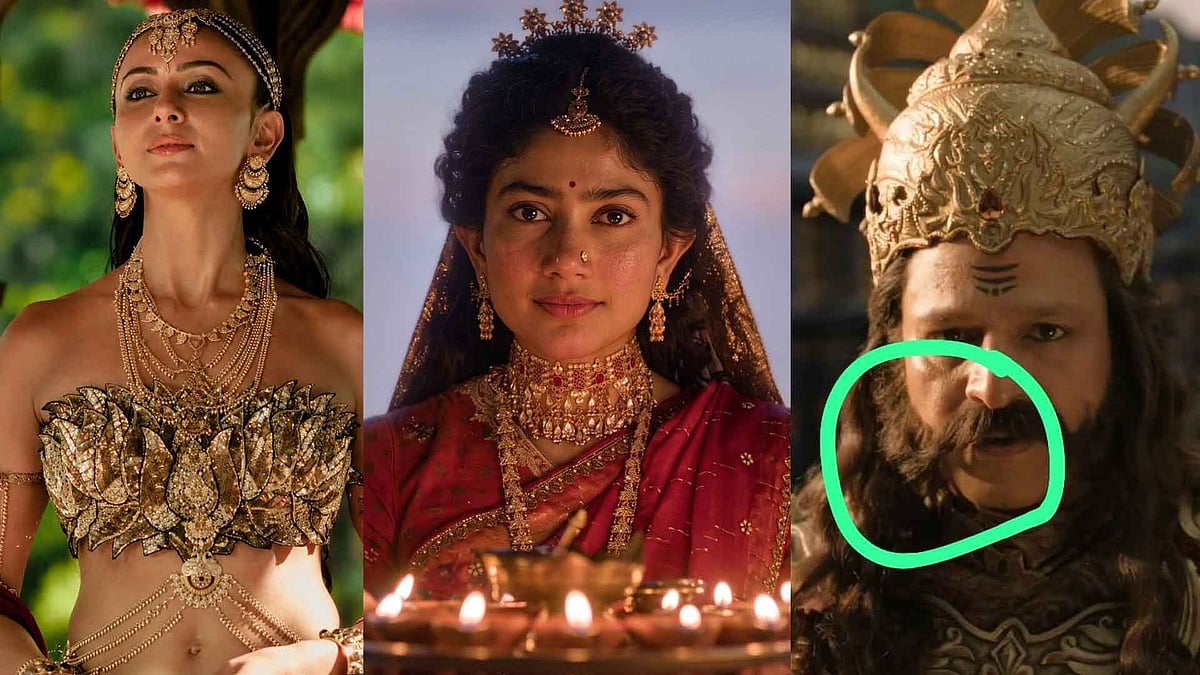 ഷാജി പാപ്പനെന്താ രാമായണത്തില്‍? ദേ മീശ ഇളകി പോരുന്നു! ശൂര്‍പ്പണഖയ്ക്ക് ലിപ്പ് ഫില്ലര്‍, ഡിസൈനര്‍ സാരിയും ബ്ലൗസും; സായ് പല്ലവിയ്ക്കും വിമര്‍ശനം 