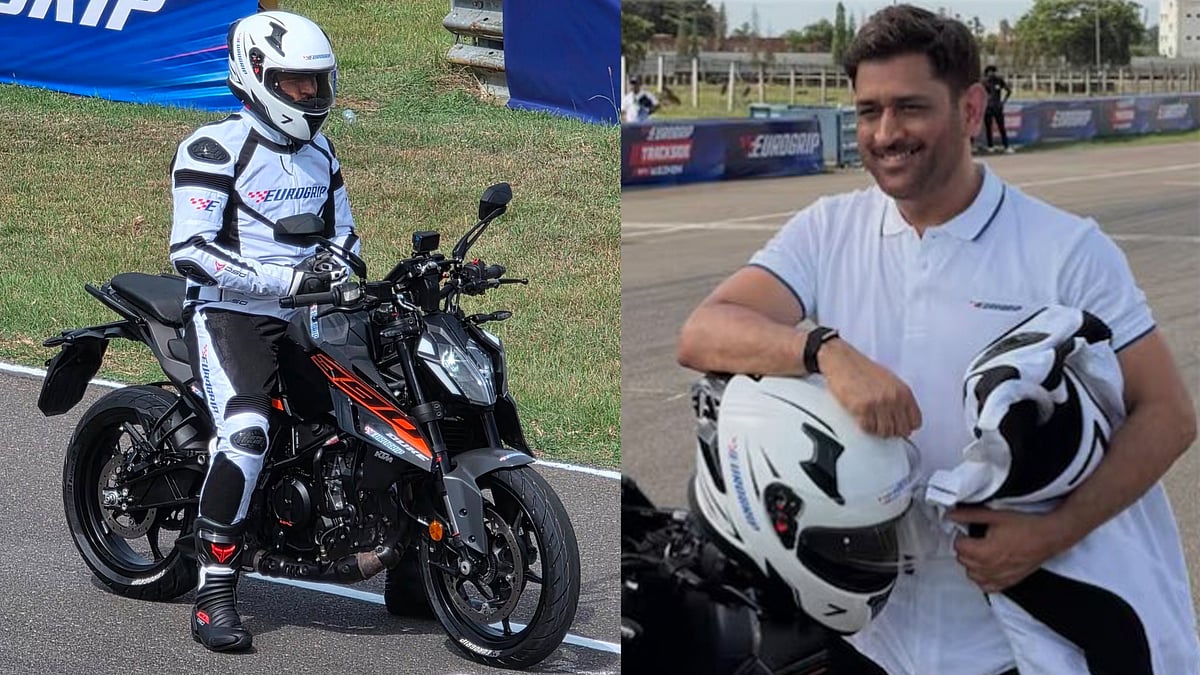 മദ്രാസ് ഇന്റര്‍നാഷണല്‍ സര്‍ക്യൂട്ടില്‍ സൂപ്പർ ബൈക്കിൽ പറന്ന് എംഎസ് ധോനി (വിഡിയോ)