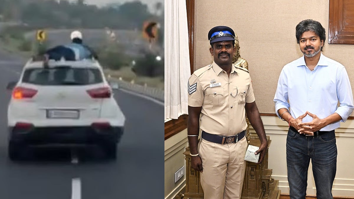 വേല്‍മുരുകന്‍ 'റിയല്‍ ലൈഫ് സിങ്കം'; വിളിച്ചുവരുത്തി അഭിനന്ദിച്ച് വിജയ്; സ്വന്തം സുരക്ഷ ഉറപ്പാക്കണമെന്ന് ഉപദേശം