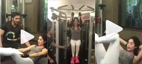 അഞ്ച് മിനിറ്റില്‍ സിക്‌സ് പാക് സ്വന്തമാക്കാന്‍ എളുപ്പവഴിയുമായി ജാന്‍വി കപൂര്‍ (വീഡിയോ കാണാം) 