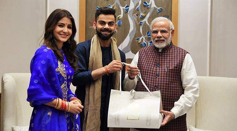 വിരാട് കൊഹ് ലിയും അനുഷ്‌കയും പ്രധാനമന്ത്രിയെ സന്ദര്‍ശിച്ചു(വീഡിയോ)