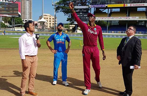 കരീബിയന്‍ പര്യടനം: വെസ്റ്റിന്റീസിനെതിരേ ഇന്ത്യയ്ക്ക് ബാറ്റിംഗ്