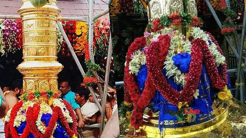 കൊടിമരത്തില്‍ ദ്രാവകമൊഴിച്ചെന്ന് സമ്മതിച്ച് ആന്ധ്രാ സ്വദേശികള്‍;ചോദ്യം ചെയ്യല്‍ തുടരുന്നു