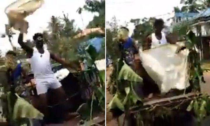 നടുറോഡില്‍ തുണിയുരിഞ്ഞ് ഡാന്‍സ് കളിച്ച് മണവാളന്‍; വധു മുഖം പൊത്തി, കൂട്ടുകാര്‍ ആര്‍ത്തുവിളിച്ചു (വീഡിയോ കാണാം)