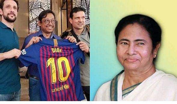 ദീദി നമ്പര്‍ 10, മമതാ ബാനര്‍ജിക്ക് ബാഴ്‌സലോണയുടെ ജഴ്‌സി സമ്മാനിച്ച് മെസി