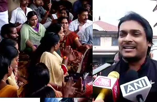 വിമാനത്താവളത്തില് രാഹുല് ഈശ്വറിനോട് മുഖംതിരിച്ച് പ്രതിഷേധക്കാര്, നമ്മുടെ കൂടെ വന്നവര് അങ്ങോട്ടു പോകേണ്ടെന്ന് നേതാക്കള് (വിഡിയോ)