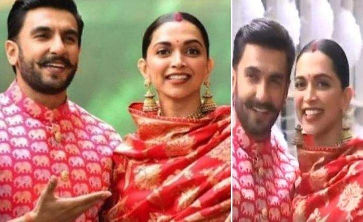 ഇനി ആഘോഷം ഇന്ത്യയില്‍, ദീപികയും രണ്‍വീറും തിരിച്ചെത്തി; പരമ്പരാഗത വേഷത്തില്‍ ആരാധകരെ അഭിവാദ്യം ചെയ്ത് താരങ്ങള്‍; വീഡിയോ