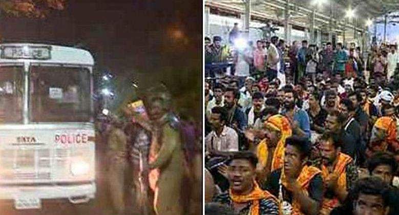 സന്നിധാനത്തെ കൂട്ട അറസ്റ്റ്; അറസ്റ്റിലായ അന്‍പതോളം പേര്‍ മണിയാര്‍ ക്യാമ്പില്‍, സംസ്ഥാന വ്യാപക പ്രതിഷേധം