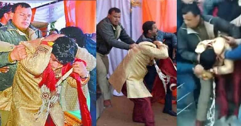 കല്യാണമണ്ഡപത്തില്‍ കയറി വരന് വധുവിന്റെ വീട്ടുകാരുടെ വക ക്രൂരമര്‍ദനം: ഇതും ഒരു ചടങ്ങാണെന്ന് കരുതിയാല്‍ തെറ്റി, വീഡിയോ കാണാം