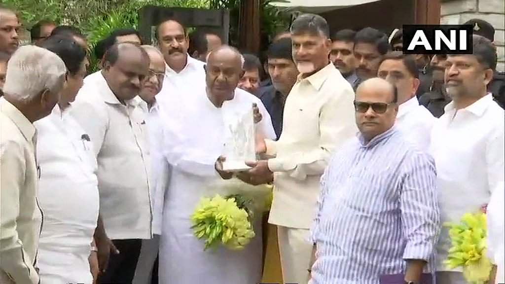 മഹാസഖ്യ നീക്കം സജീവം ; ചന്ദ്രബാബു നായിഡു ദേവഗൗഡയെ കണ്ടു, കൂടിക്കാഴ്ച തെരഞ്ഞെടുപ്പ് വിജയത്തിന് പിന്നാലെ