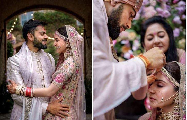 ഒരു വര്‍ഷമായെന്ന് വിശ്വസിക്കാനാകുന്നില്ലെന്ന് കൊഹ് ലി; കാലം കടന്നുപോകുന്നത് അറിയാത്തത് സ്വര്‍ഗത്തിലായതുകൊണ്ടെന്ന് അനുഷ്‌ക; താരങ്ങള്‍ക്ക് ഇന്ന് വിവാഹ വാര്‍ഷികം