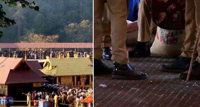 പൊലീസുകാര്‍ ബൂട്ടിട്ട് സന്നിധാനത്ത് : ശബരിമലയില്‍ ശുദ്ധിക്രിയ     
