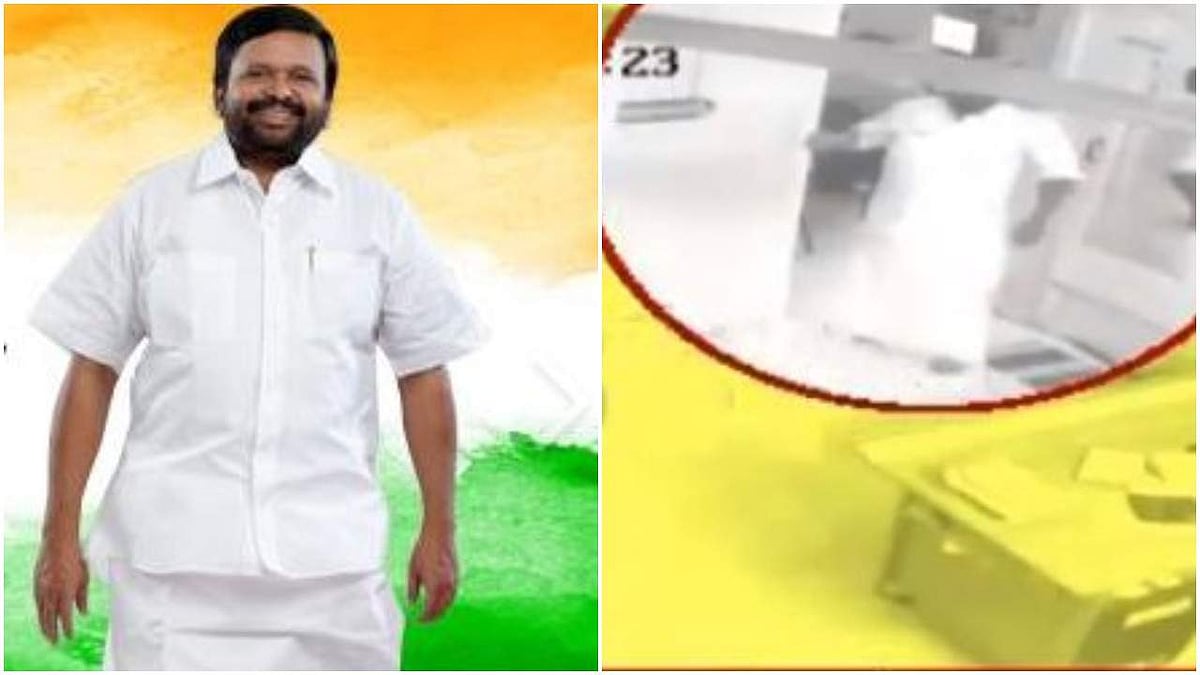 ഫ്‌ളെക്‌സ് ബോര്‍ഡ് പ്രിന്റ് ചെയ്ത് നല്‍കിയില്ല; കടയുടമയെ കസേരയെടുത്ത് അടിച്ച് കെപിസിസി ജനറല്‍ സെക്രട്ടറി; സിസി ടിവി ദൃശ്യങ്ങള്‍ പുറത്ത്