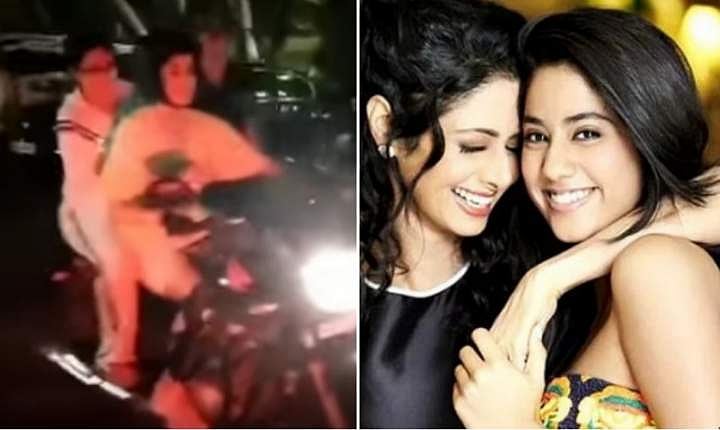 അമ്മയേയും പിറകിലിരുത്തി ജാന്‍വിയുടെ ബൈക്ക് റൈഡ്; ശ്രീദേവിയുടേയും മകളുടേയും യാത്ര കാണാം 