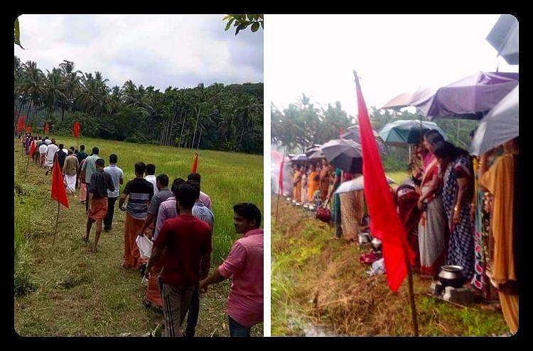 കീഴാറ്റൂർ സമരം: വയൽക്കിളികളുടെ സമരപ്പന്തൽ സിപിഎം കത്തിച്ചു