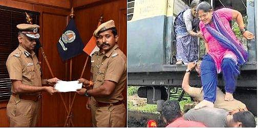 ഗര്‍ഭിണിക്ക് വേണ്ടി അവര്‍ ഗോവണിയായി ; പൊലീസുകാരെ അഭിനന്ദിച്ച് സോഷ്യല്‍ മീഡിയ