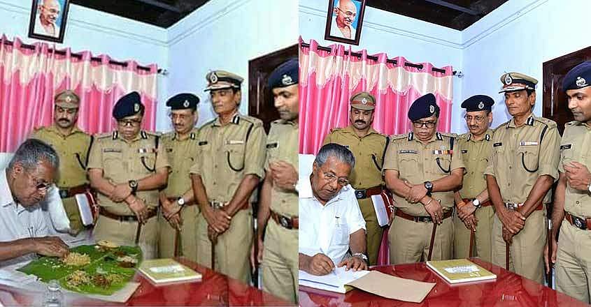 ഫയല് ഒപ്പിടുന്നത് സദ്യകഴിക്കുന്നതാക്കി മാറ്റി; മുഖ്യമന്ത്രിയുടെ വ്യാജചിത്രം പ്രചരിപ്പിച്ചവര്ക്കെതിരെ കേസ്