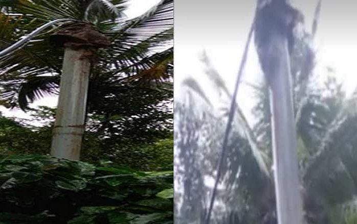 കുഴല്‍ക്കിണര്‍ ആകാശത്തേക്കുയര്‍ന്നു: മഴക്കെടുതികള്‍ക്കൊപ്പം അസാധാരണ സംഭവങ്ങളും