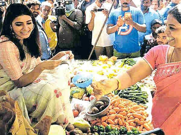 പച്ചക്കറി വില്പ്പനക്കാരിയായി സാമന്ത: ഇത് സിനിമയല്ല!! പിന്നെയെന്താ?