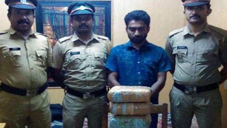  12 കിലോ കഞ്ചാവുമായി യുവാവ് പിടിയില്‍; കൊണ്ടുവന്നത് സ്വകാര്യ ബസ് വഴി