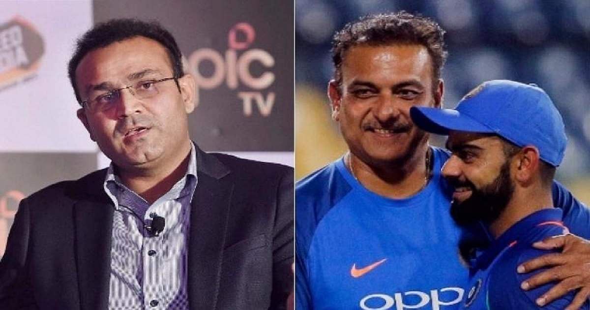 ഡ്രസിങ് റൂമിലിരുന്ന് വാചകടിച്ചിട്ട് കാര്യമില്ല, കളിച്ചു കാണിക്കൂ; ബാറ്റും ബോളുമാണ് സംസാരിക്കേണ്ടത്- ശാസ്ത്രിയെ പരിഹസിച്ച് സെവാഗ്