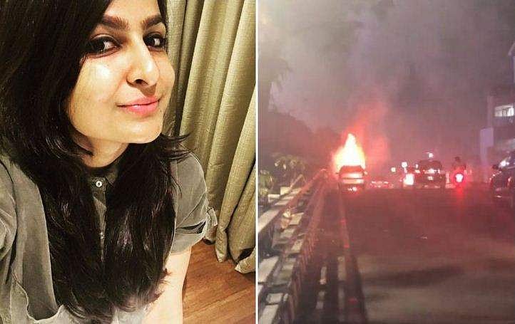 'യൂബര്‍ പ്രേമികളെ, ചിലപ്പോള്‍ നിങ്ങള്‍ സഞ്ചരിക്കുന്ന കാറും ഇതുപോലെ തീ പിടിക്കും'; വിജയിന്റെ സ്‌റ്റൈലിസ്റ്റ് സഞ്ചരിച്ച കാറിന് തീപിടിച്ചു, വിമര്‍ശനം