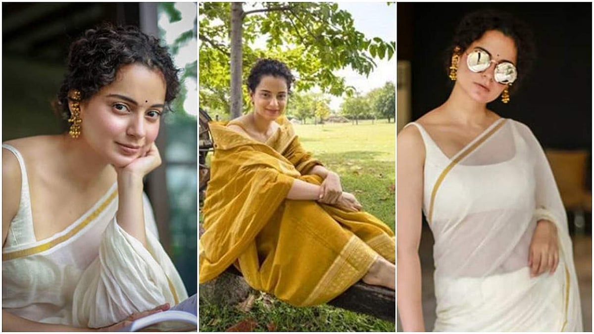സാരിയുടുത്തപ്പോള്‍ കങ്കണ സൂപ്പര്‍; പങ്കുവെച്ച് ആരാധകര്‍