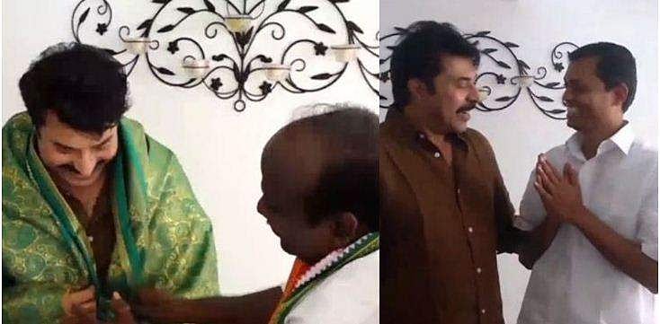 'ഞാന്‍ വിട്ടുതരില്ല മുത്തേ' ; മമ്മൂട്ടിയുടെ പിന്തുണ തേടി വിനോദും രാജഗോപാലും ; വിജയാശംസകള്‍ നേര്‍ന്ന് താരം