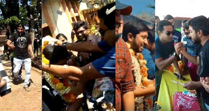 പൂച്ചെണ്ട്, മാല, കേക്ക്...; വിനീത് ശ്രീനിവാസന്റെ പിറന്നാള്‍ കളറാക്കി ആസിഫ് അലിയും കുഞ്ഞെല്‍ദോ ടീമും; വിഡിയോ