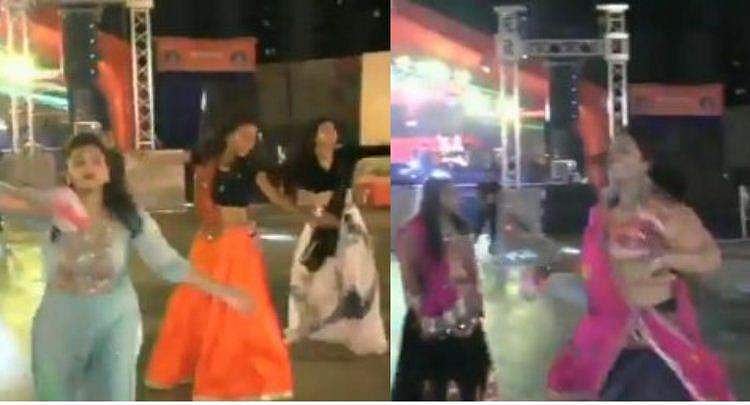 നാപ്കിനുമായി വിദ്യാര്‍ത്ഥികളുടെ വേറിട്ട 'ഗാര്‍ബ നൃത്തം' ( വീഡിയോ)