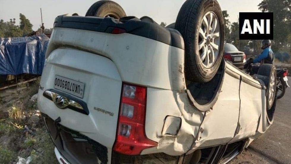ബിജെപി എംപി സഞ്ചരിച്ച വാഹനം തലകീഴായ് മറിഞ്ഞു; രക്ഷപ്പെട്ടത് തലനാരിഴക്ക്