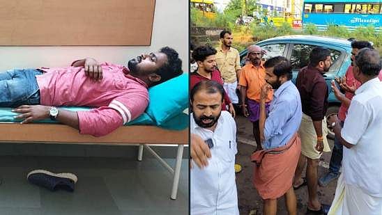 ബിജെപി ജില്ലാ പ്രസിഡന്റിന്റെ കാറിന് സൈഡ് കൊടുത്തില്ല ; ക്യാന്‍സര്‍ രോഗിയെയും സഹോദരനെയും മർദിച്ചെന്ന് പരാതി