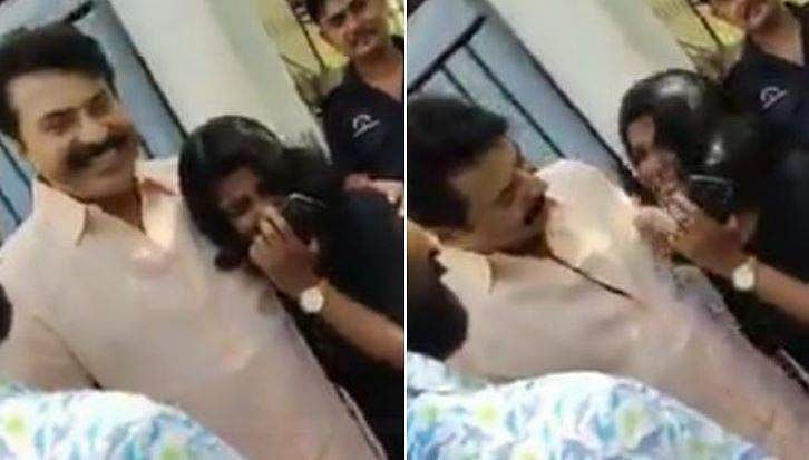 മമ്മൂട്ടിയെ കണ്ട് പൊട്ടിക്കരഞ്ഞ് ആരാധിക, ചേര്‍ത്തുപിടിച്ച് ആശ്വസിപ്പിച്ച് താരം; വിഡിയോ