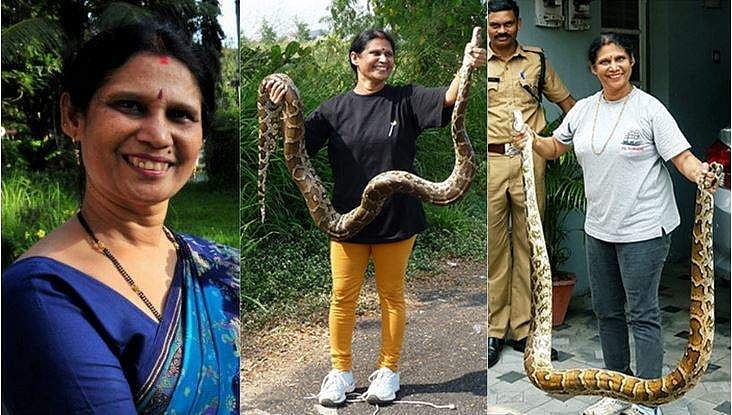 20 വര്‍ഷം, പിടിച്ചത് ആയിരത്തില്‍പ്പരം പാമ്പുകളെ; വൈറലായി കൊച്ചിയിലെ പാമ്പുപിടുത്തക്കാരി വീട്ടമ്മ