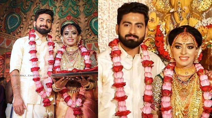 നടി മഹാലക്ഷ്മി വിവാഹിതയായി, വരന്‍ നിര്‍മല്‍; വിഡിയോ
